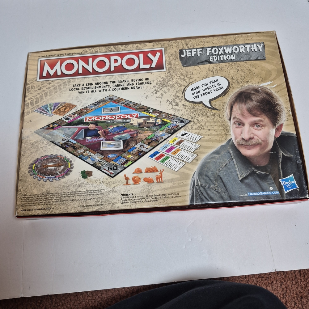 Monopoly Jeff Foxworthy Edition Board‎ Game Hasbro Parker Brothers - New - Picture 12 of 12